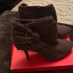 Charcoal Velvet bootie